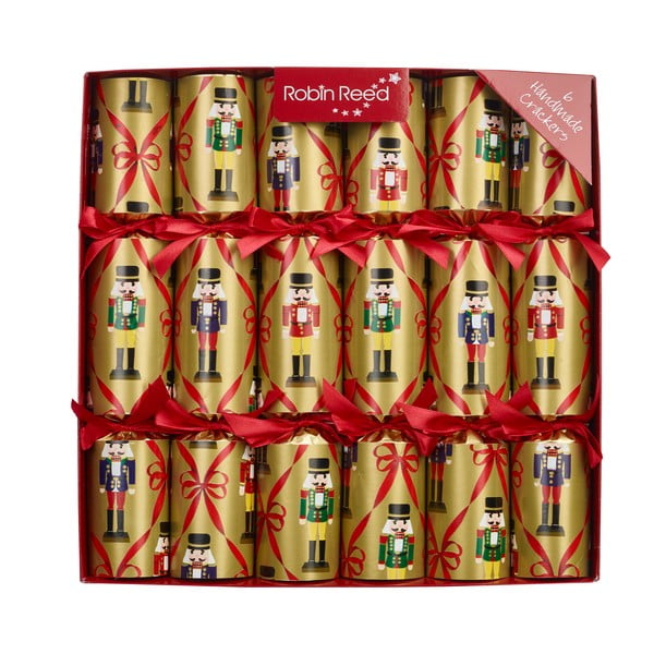 Vianočné crackery v súprave 6 ks Vintage Nutcracker - Robin Reed