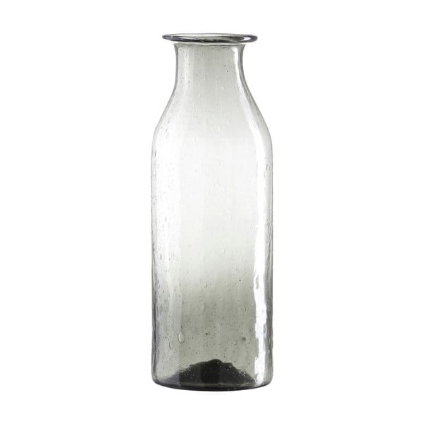 Sivá sklenená váza A Simple Mess Anemone, výška 25 cm