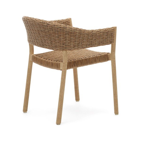 Drevená záhradná stolička v prírodnej farbe Pola – Kave Home-image-3