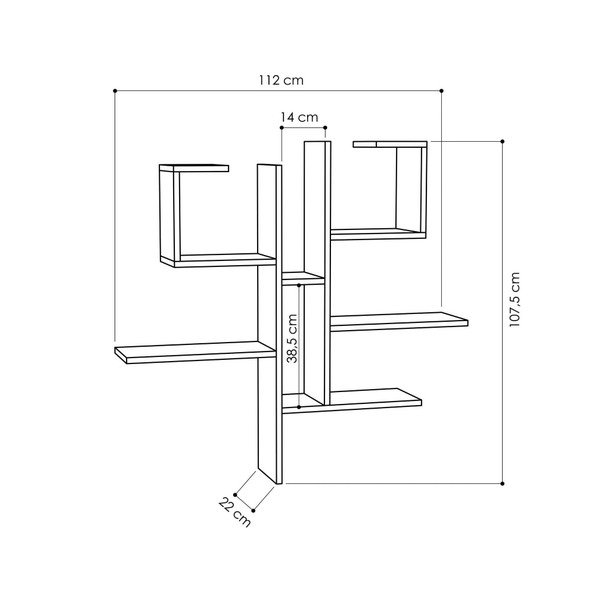 Žltý nástenný policový diel Homitis Research-image-2