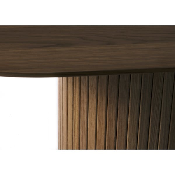 Hnedý jedálenský stôl s doskou v dubovom dekore 95x180 cm Nola – Unique Furniture-image-3