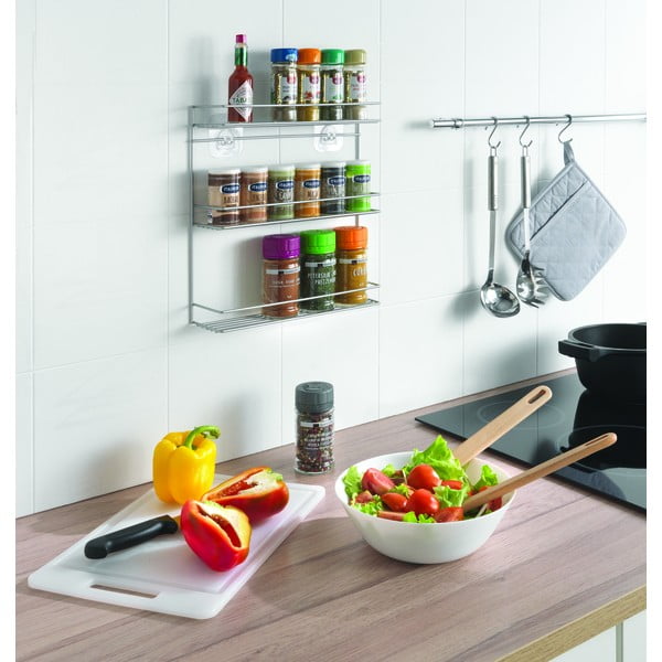 Nástenná trojposchodová polica na korenie Metaltex-image-4