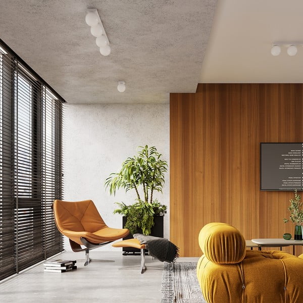 Biele stropné svietidlo so skleneným tienidlom ø 12 cm Umerta – Sollux-image-1