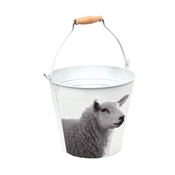Vedierko Esschert Design B&W Sheep, výška 19,9 cm