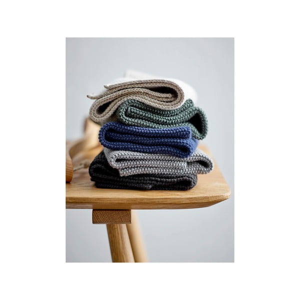 Súprava 3 tmavomodrých bavlnených utierok Södahl, 30 x 30 cm-image-2