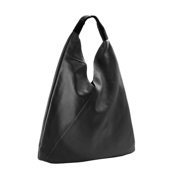 Čierna kabelka z pravej kože Andrea Cardone Panna Black