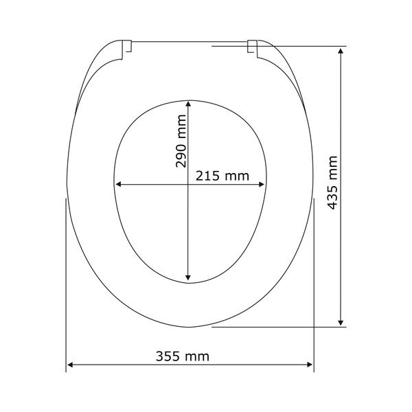 Biele WC sedadlo s jednoduchým zatváraním Wenko Santana, 44 x 37 cm-image-4