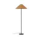 Stojacia lampa s ratanovým tienidlom v čierno-prírodnej farbe (výška 154 cm) Urania – Kave Home