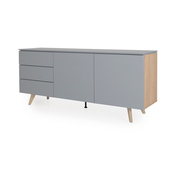 Sivá komoda Tenzo Plain, šírka 180 cm-image-1