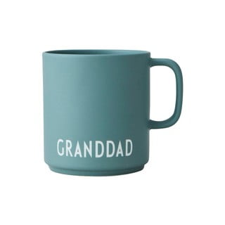 Tyrkysovomodrý porcelánový hrnček Design Letters Granddad