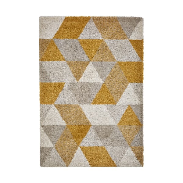 Žltobéžový koberec Think Rugs Royal Nomadic Angles, 120 x 170 cm