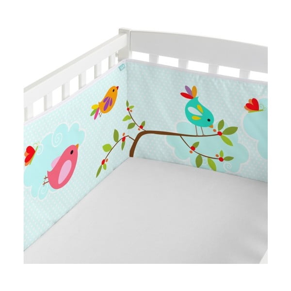 Textilný mantinel do postieľky Little W Happy Spring, 210 × 40 cm