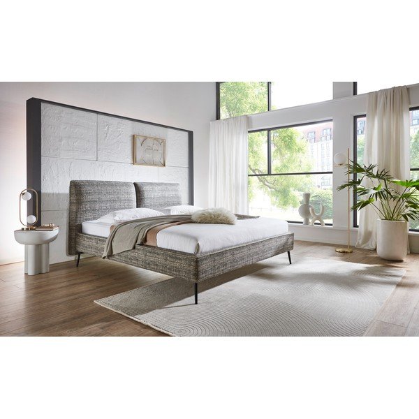 Tmavozelená čalúnená dvojlôžková posteľ bez roštu 160x200 cm Infinity – Meise Möbel-image-1