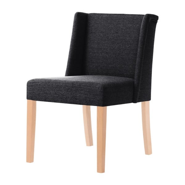 Čierna stolička s hnedými nohami Ted Lapidus Maison Zeste
