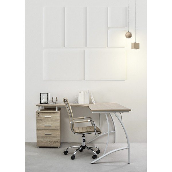 Taupe kancelárska stolička z imitácie kože Perth – Yes Everyday-image-1