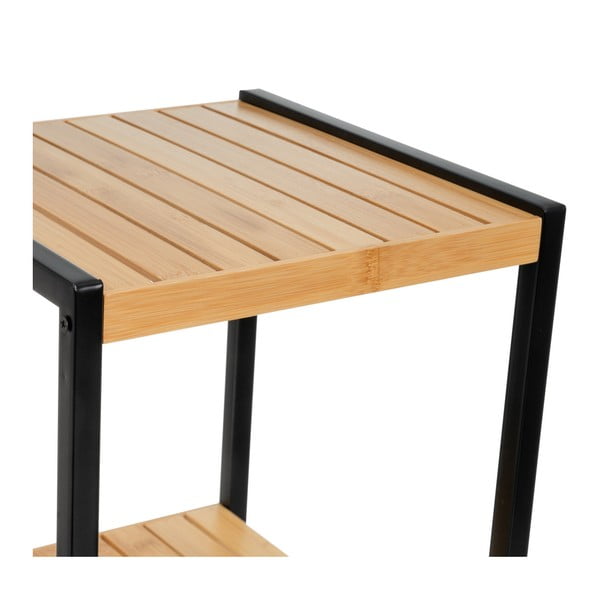 Bambusový regál v čierno-prírodnej farbe 30x70 cm – Casa Selección-image-3