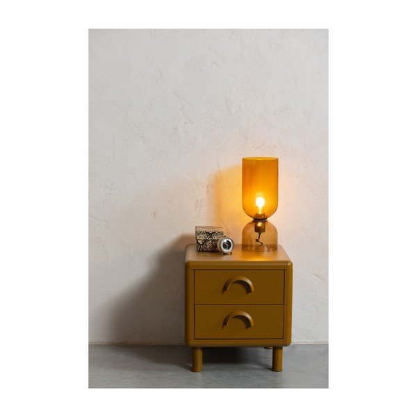 Okrovožltý kovový nočný stolík Rune – WOOOD-image-2