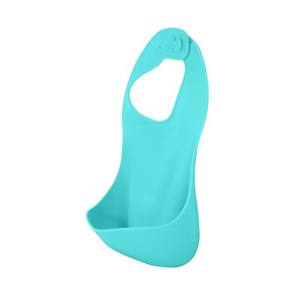 Modrý silikónový podbradník s vreckom Kindsgut Bib-image-3