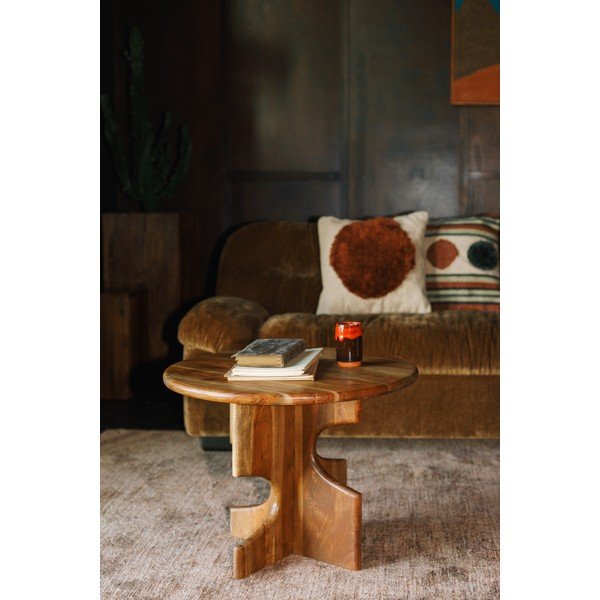Okrúhly odkladací stolík z masívu akácie ø 60 cm Morgan – Dutchbone-image-1