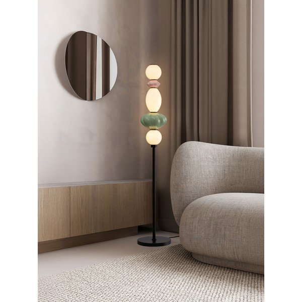 Keramická LED stojacia lampa so stmievačom s keramickým tienidlom/so skleneným tienidlom (výška  136,5 cm) Oneta – Nova Luce-image-1