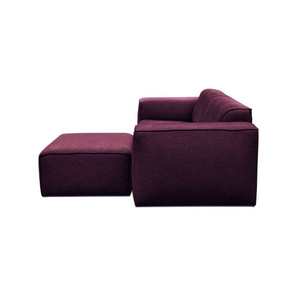 Fialová trojmiestna pohovka s pufom Cosmopolitan Design Phoenix-image-2