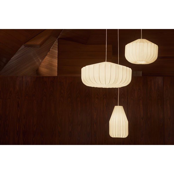 Biele stropné svietidlo s textilným tienidlom ø 30 cm Somar – Kave Home-image-3