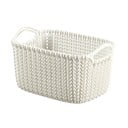 Biely úložný košík Curver Knit, 3 l
