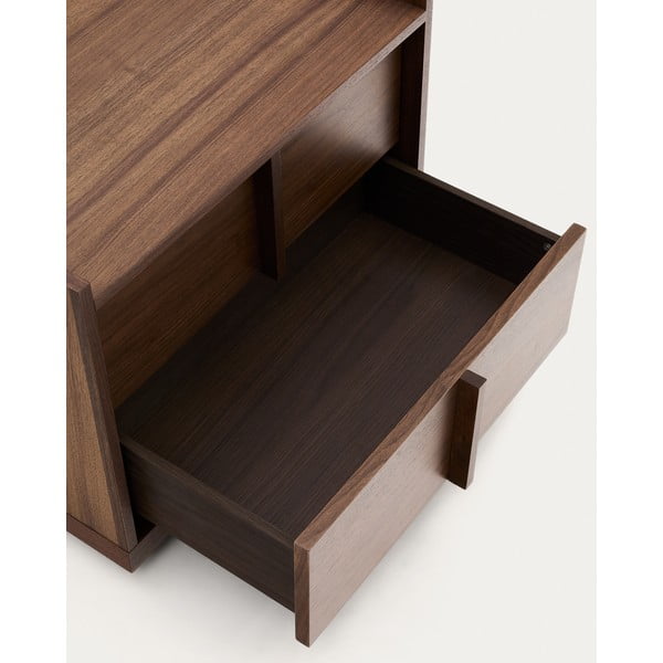 Tmavohnedý nočný stolík v dekore orecha Onix – Kave Home-image-3