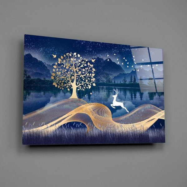 Sklenený obraz Insigne Magic Deer, 72 x 46 cm-image-3