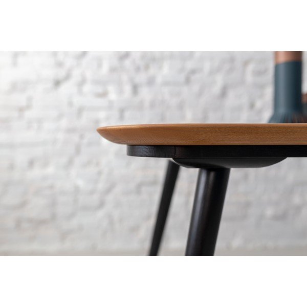 Jedálenský stôl z jaseňového dreva s čiernymi nohami Ragaba Contrast, 180 x 90 cm-image-3