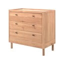 Detská komoda z dubového dreva v prírodnej farbe 100x95x55 cm Forrest – Vipack