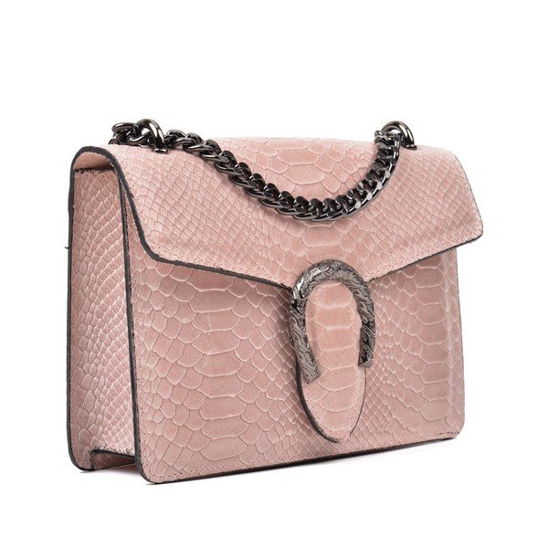 Ružová kožená listová kabelka Renata Corsi Fiona-image-2