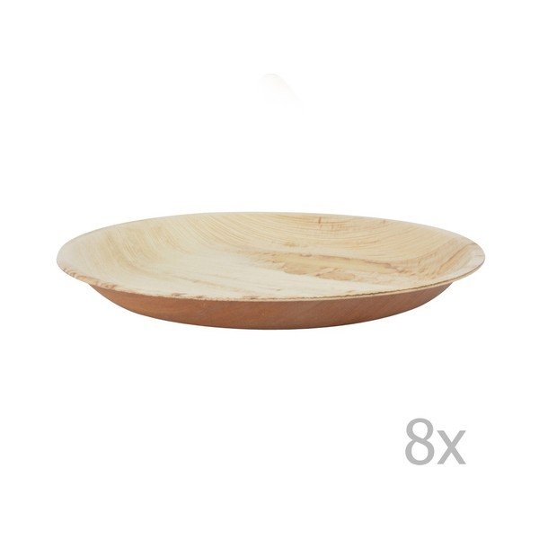 Sada 8 jednorazových tácok z palmového listu Esschert Design, ⌀ 22 cm