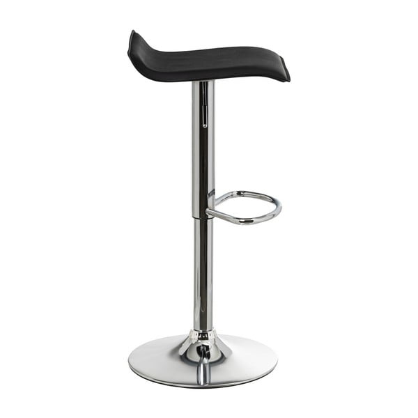 Čierne čalúnené barové stoličky v súprave s nastaviteľnou výškou 2 ks (výška sedadla 63 cm) – Casa Selección-image-1