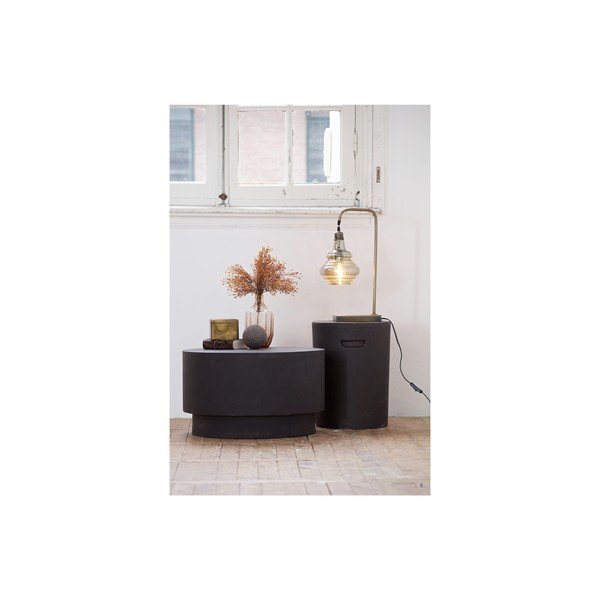 Tmavohnedý konferenčný stolík z vláknitého ílu WOOOD Dean, ø 60 cm-image-2