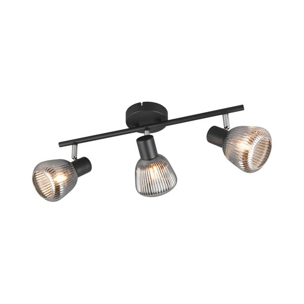Čierne bodové svietidlo ø 10 cm Tarifa – Trio-image-1