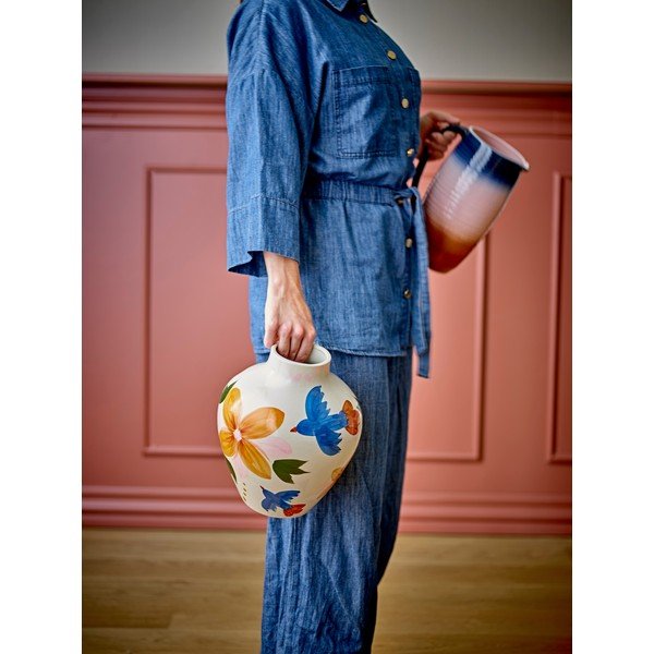 Kameninová ručne maľovaná váza (výška  27 cm) Maricala – Bloomingville-image-3