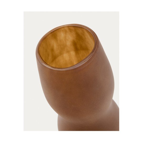 Hnedá sklenená váza (výška 32 cm) Crila – Kave Home-image-3