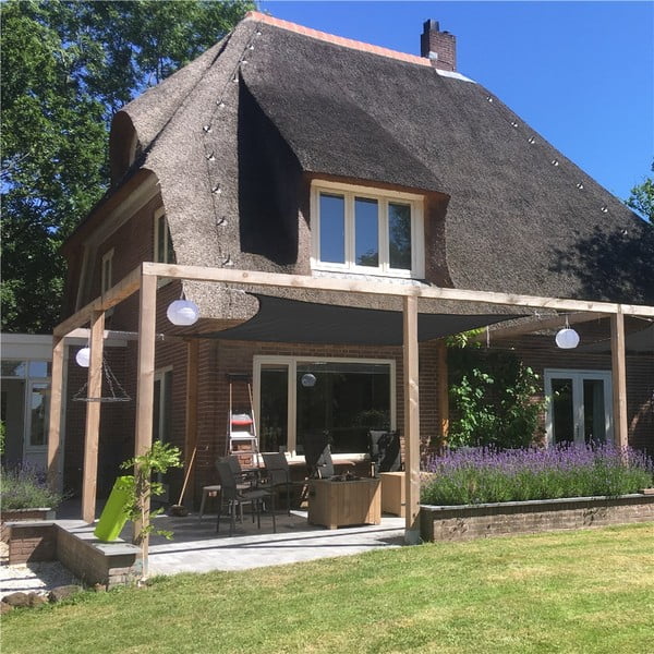 Sivá štvorcová tieniaca plachta Livin' Outdoor Como, 5 x 5 m-image-1