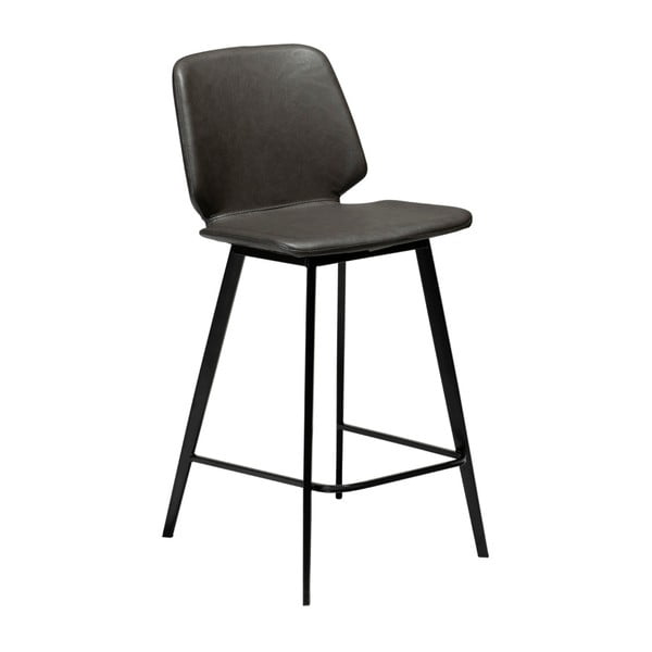 Tmavosivá barová stolička z eko kože DAN–FORM Denmark Swing