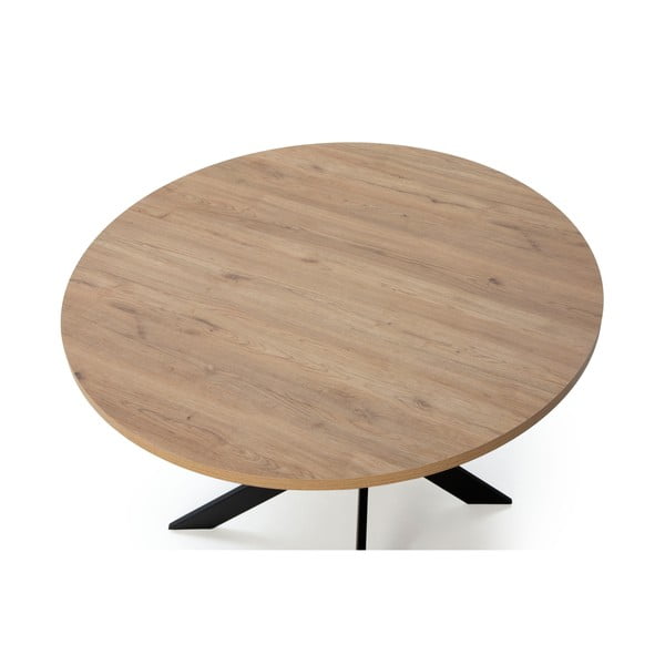 Okrúhly jedálenský stôl s doskou v dubovom dekore 120x120 cm Ther – Marckeric-image-3