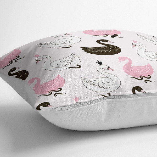 Obliečka na vankúš s prímesou bavlny Minimalist Cushion Covers Pink Background Kind Animals, 45 × 45 cm-image-2