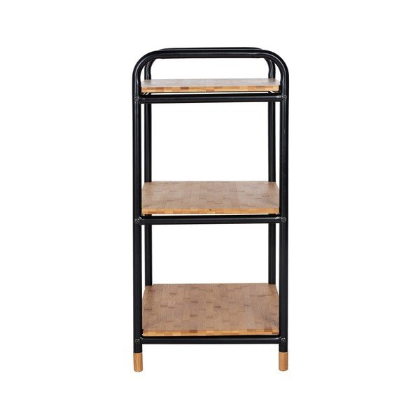 Kovový kúpeľňový regál v čierno-prírodnej farbe 42x69 cm Loft - Wenko-image-3