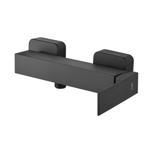 Matne čierna nástenná sprchová batéria (1 výstup) Latus – Sapho