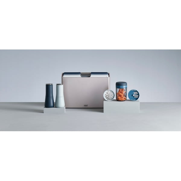 Súprava 2 modrých mlynčekov na soľ a korenie Joseph Joseph Milltop Sky-image-4