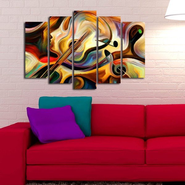 Viacdielny obraz Abstract Music, 105 × 70 cm-image-3