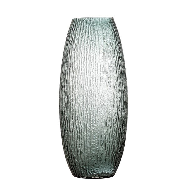 Sivá sklenená ručne vyrobená váza (výška  50 cm) Brock – Bloomingville