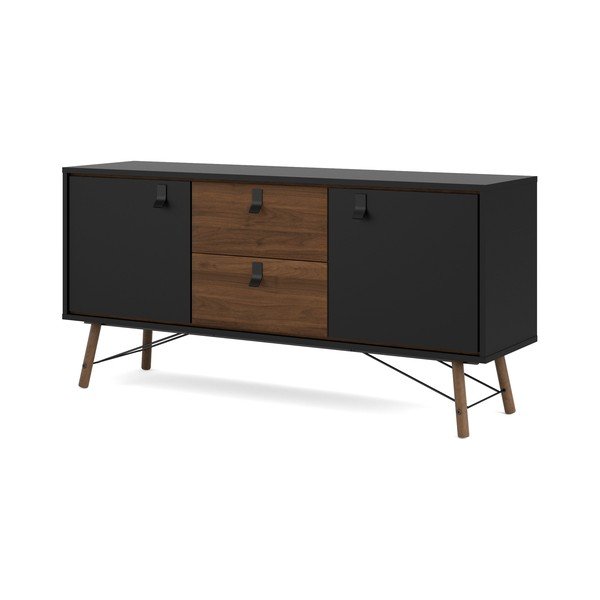 Čierna komoda v dekore orecha 150x72x40 cm Ry – Tvilum-image-2