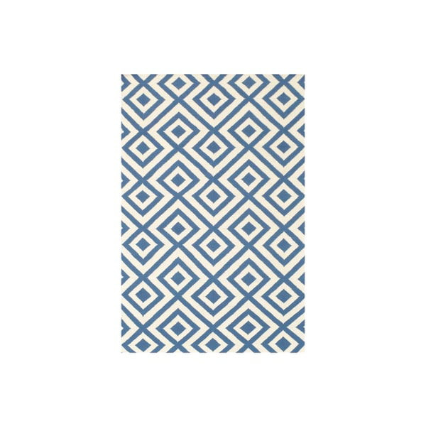 Vlnený koberec Luisa Middle Blue, 180x120 cm