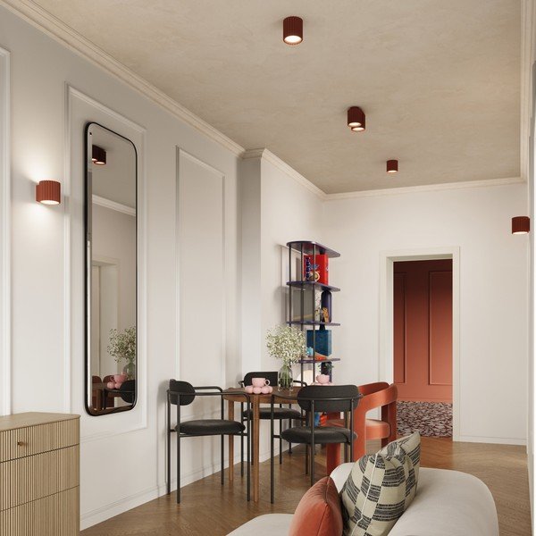 Oranžové nástenné svietidlo ø 10 cm Zora – Sollux-image-4